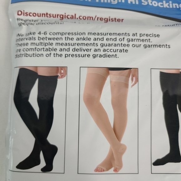 NEW Absolute Support Compression Thigh Hi Stockings 20-30mmHg Size 7XL Beige $53 - Picture 6 of 8